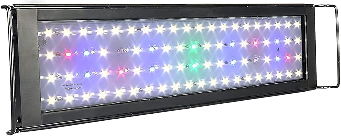 WATER REBIRTH LED Aquarium Light, Full Spectrum Fish Tank Led Light with Aluminum Alloy Shell Extendable Brackets (20"-24")