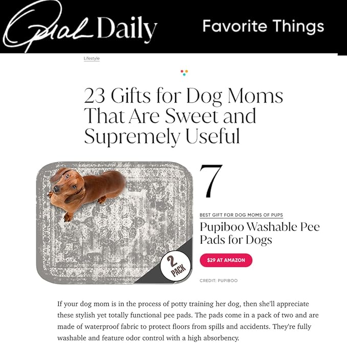 Washable Pee Pads for Dogs - Super Absorbent Reusable Puppy Training Pads - 100% Waterproof, Leak-Proof & Non-Slip