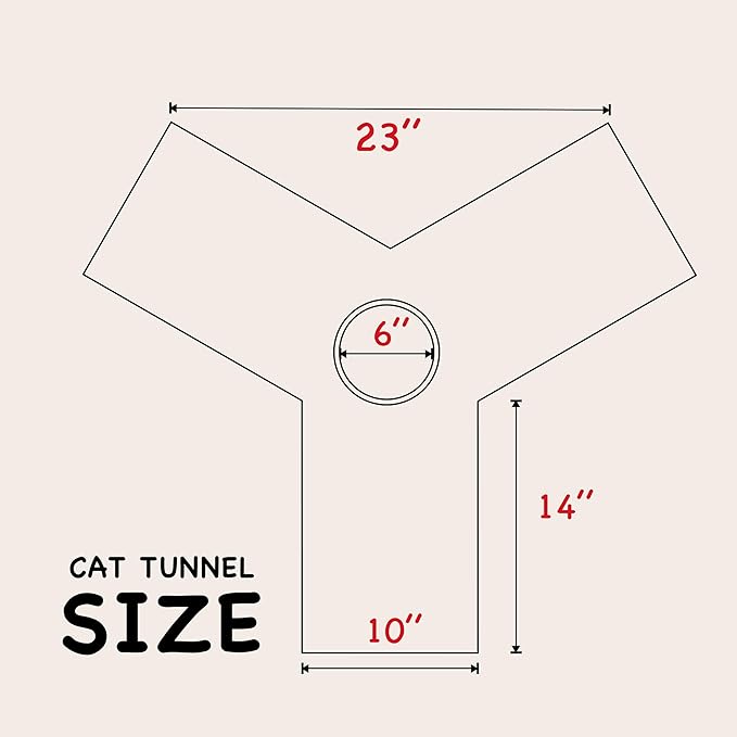Tempcore Pet Cat Tunnel Tube Cat Toys 3 Way Collapsible, Cat Tunnels for Indoor Cats，Kitty Tunnel Bored Cat Pet Toys Peek Hole Toy Ball Cat, Puppy, Kitty, Kitten, Rabbit Rainbow