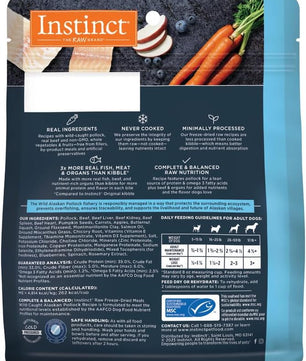 Instinct Freeze Dried Raw Meals, Natural Dry Dog Food, Grain Free - Wild Caught Pollock, 3 oz. Bag