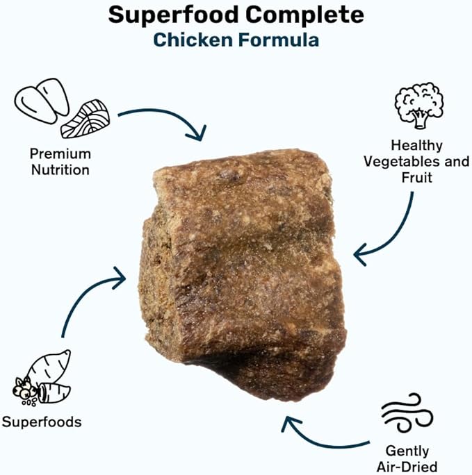 by Katherine Heigl- Superfood Complete, Air-Dried Adult Dog Food - High Protein, Zero Fillers, Superfood Nutrition (64 Ounce (Pack of 4), Chicken)