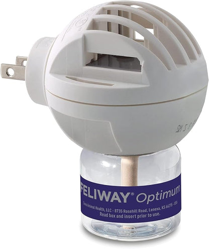 FELIWAY Optimum Cat, Enhanced Calming Pheromone Diffuser: 1 Diffuser & 2 Refills (60 Days)