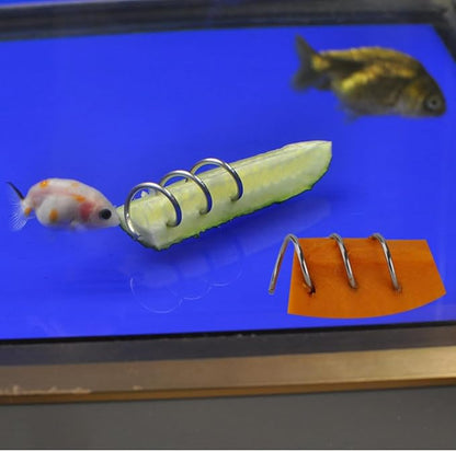 Fish Tank Aquarium Vegetable Feeder, Bottom Sinking Loach Feeder, Aquarium Vegetarian Feeder, Malawi Cichlid Snail Fresh Food Holder for Bottom Feeders 1 Pack