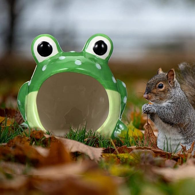 Ceramic Hamster Hideout Small Animal House Critter Bath, Ideal for Dwarf Hamsters and Gerbils, Pet Hideout Hut Cave