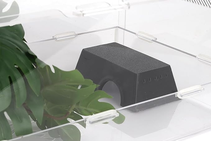 Snake Hide, Leopard Gecko Tank Accessories for Reptile Ball Python Crested Gecko Lizard Bearded Dragon - BlackHideS