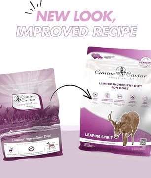 Canine Caviar - Leaping Spirit: Venison & Pearl Millet Alkaline Dry Dog Food, Limited Ingredients, Gluten-Free, Based on Science & Research, Veterinary Alternative Diet (4.4 Pound Bag)