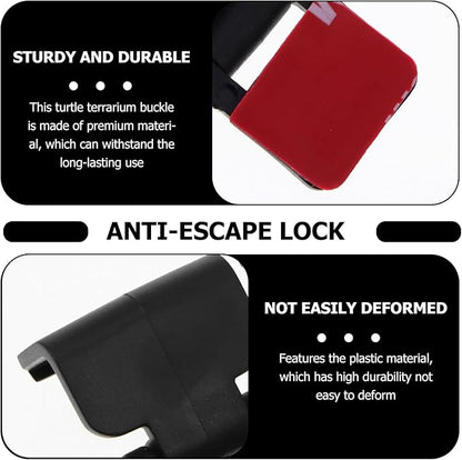 Balacoo 8 Pack Aquarium Lid Clips: Plastic Terrarium Lock, Reptile Terrarium Clips - Turtle Tanks Lock Buckle for Living Box, Fish Tank Cover - 1.96 × 1.18 inch