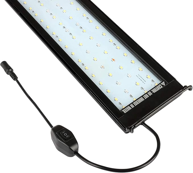 WaterRebirth LED Aquarium Light, Full Spectrum Fish Tank Led Light with Aluminum Alloy Shell Extendable Brackets (48-54 in)