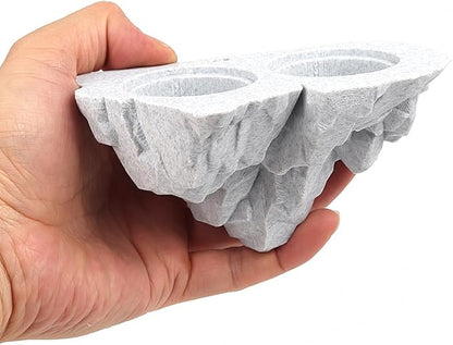 Crested Gecko Feeding Ledge with 10Pcs 0.5oz Food Dish Feeder Bowls