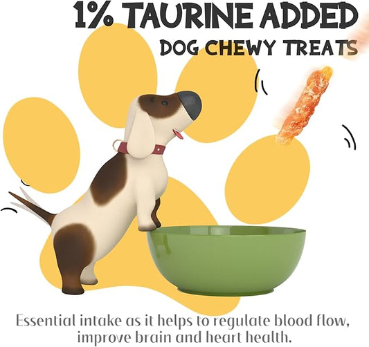 ASMPET Dog Treats Chews, Chicken Wrapped Sweet Potato Strips, Gluten & Grain Free Dog Snacks for Training Rewards 10.6 oz