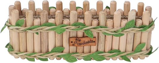 Hamster Cage Sprays Flower Foraging Holder - Natural Wood Feeding Stand, Small Pet Habitat Accessories for Hamsters Mouse Guinea Pig Dwarf Gerbils Syrian Mice (Rectangle Shape)