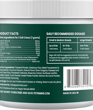 Advanced Allergy Immune Itch Relief for Dogs, Itching Skin Relief & Seasonal Allergies Support with Dog Probiotics, Astragalus Root & Mushroom, Colostrum, Turmeric, Salmon Oil - 90ct, Bacon