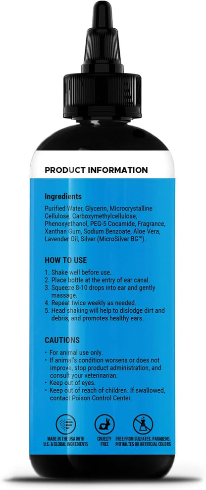 Restore + Soothe Ear Cleaner for Dogs & Cats, Soothes Itching, Gentle on Sensive Ears, Irritation and Aches (Aloe Vera) - 4oz