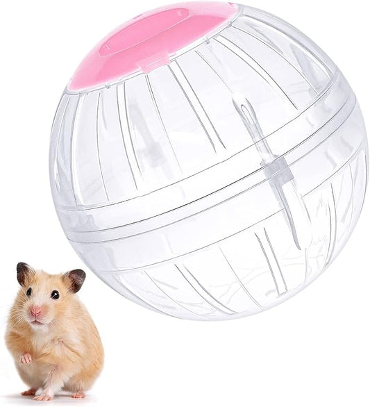 Hamster Exercise Ball, 5.7 Inch Transparent Running Wheel for Dwarf Hamsters to Reduce Boredom and Increase Activity