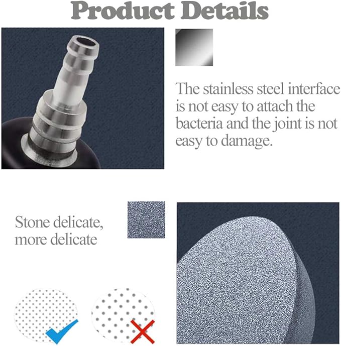 kathson Mineral Air Stone Bubble 8 Inch Ball Shape Diffuser Airstones for Aquarium, Fish Tank, Pump and Hydroponics(2 Pack)