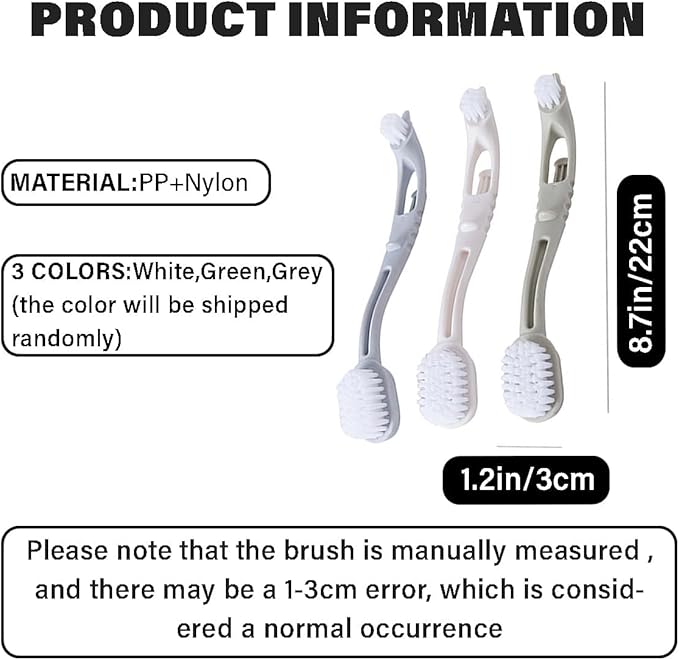 MANON ROSA Bird Cage Cleaner with Two Brush Heads Long Handle Tool for Cleaning Bird Parrot Cages Kennels Perches