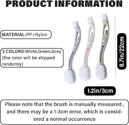 MANON ROSA Bird Cage Cleaner with Two Brush Heads Long Handle Tool for Cleaning Bird Parrot Cages Kennels Perches