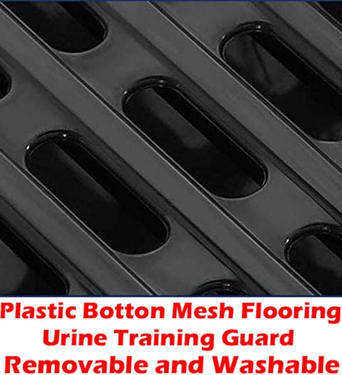 Deluxe 4-Level in/Outdoor Rabbit Hutch Cage Double Large Front Doors Ferret Squirrel Chinchilla Paw Safe Solid Platform Ramp Mesh Floor Pull Out Leakproof Easy Clean 2-Inch Deep Tray Lockable Casters