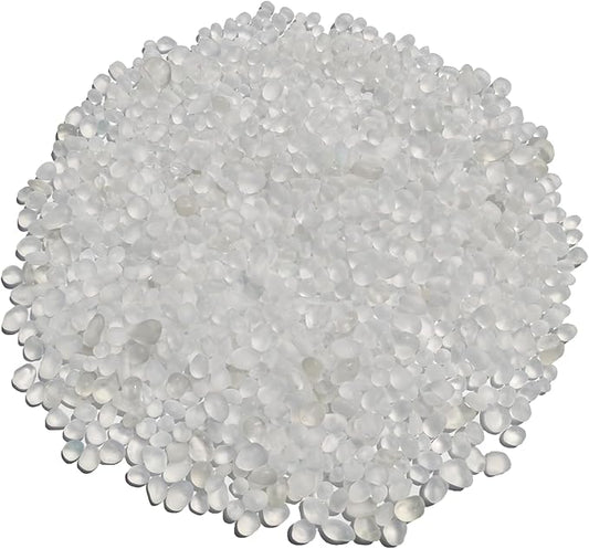 Sea Glass Stones - 0.9LB White Frosted Glass Pebbles Gemstones - Perfect for Aquarium Rocks, Fish Tank Gravel, Vase Fillers, DIY Crafts, and Home Decor
