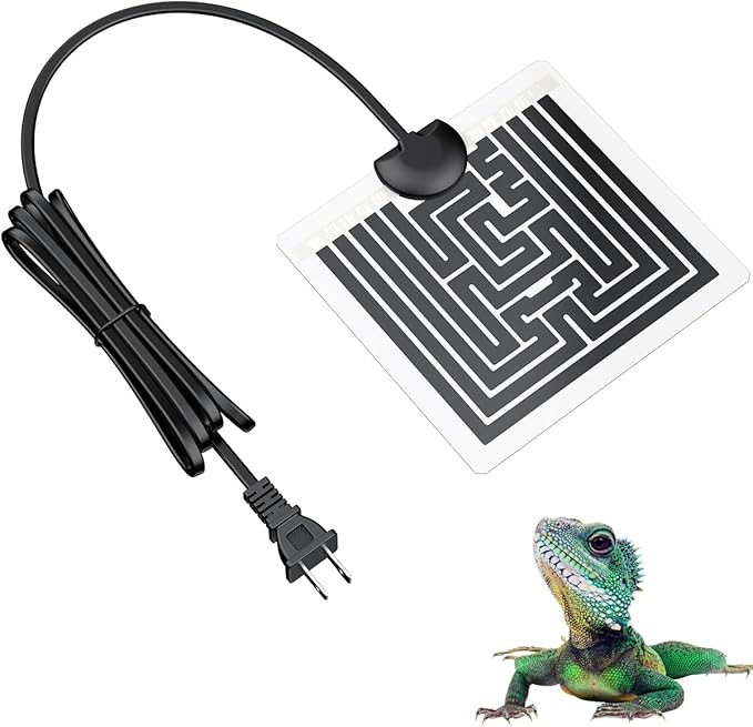 Pawfly 5 W Reptile Heat Pad 6 x 5.5 Inch Reptile Heating Pad Under Tank Terrarium Safe Fast Heating Mat Heat Mat for Turtles Frogs Snakes Lizards Geckos Hermit Crabs Spiders & Other Reptiles