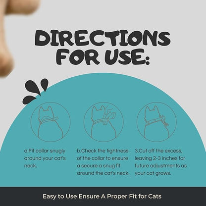 Calming Collar for Cats 4 Pack, Cat Calming Collar, Cat Pheromone collar for Cats, Cat Stress and Anxiety Relief Lasts 60 Days, Adjustable, Water-Resistant & Breakaway Calming Collar Make Cat Relaxed