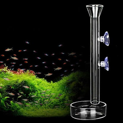 Shrimp Feeding Tube and Dish,Clear Crystal Glass Shrimp Feeder Tube Tray for Fish Tank Aquarium Shrimp
