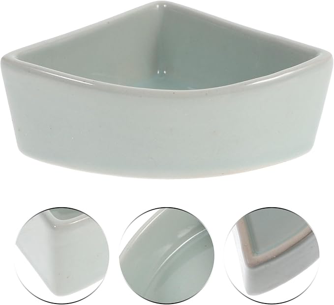 iplusmile Ceramic Hamster Food Bowl, Pet Guinea Pig Water Rat Bowl for Gerbil Mouse Chinchilla Hedgehog Sugar Glider, Blue