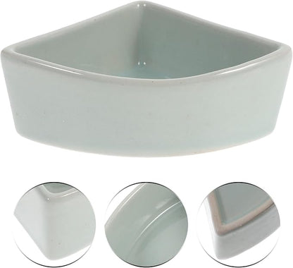 iplusmile Ceramic Hamster Food Bowl, Pet Guinea Pig Water Rat Bowl for Gerbil Mouse Chinchilla Hedgehog Sugar Glider, Blue