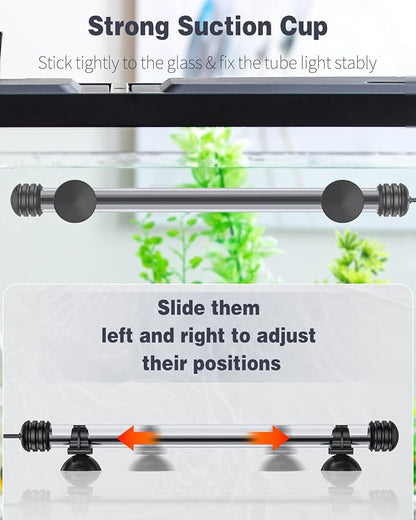 Pawfly 3 W Aquarium LED Light 11 Inch Underwater Fish Tank Light with Timer Auto On/Off Fish Tank Background Lights with 8 Lighting Modes Submersible Multi-Colored Tube Lights for Decoration