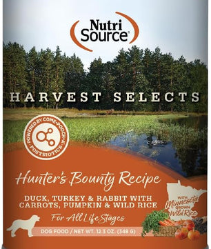 NutriSource Harvest Selects Hunter's Bounty Dog Cans, Premium Wet Dog Food, 12.3 Ounce (Pack of 12)