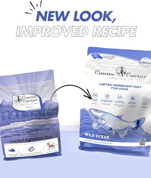 Canine Caviar - Wild Ocean: Herring & Teff Alkaline Dry Dog Food, Limited Ingredients, Gluten-Free, Based on Science & Research, Veterinary Alternative Diet (4.4 Pound Bag)