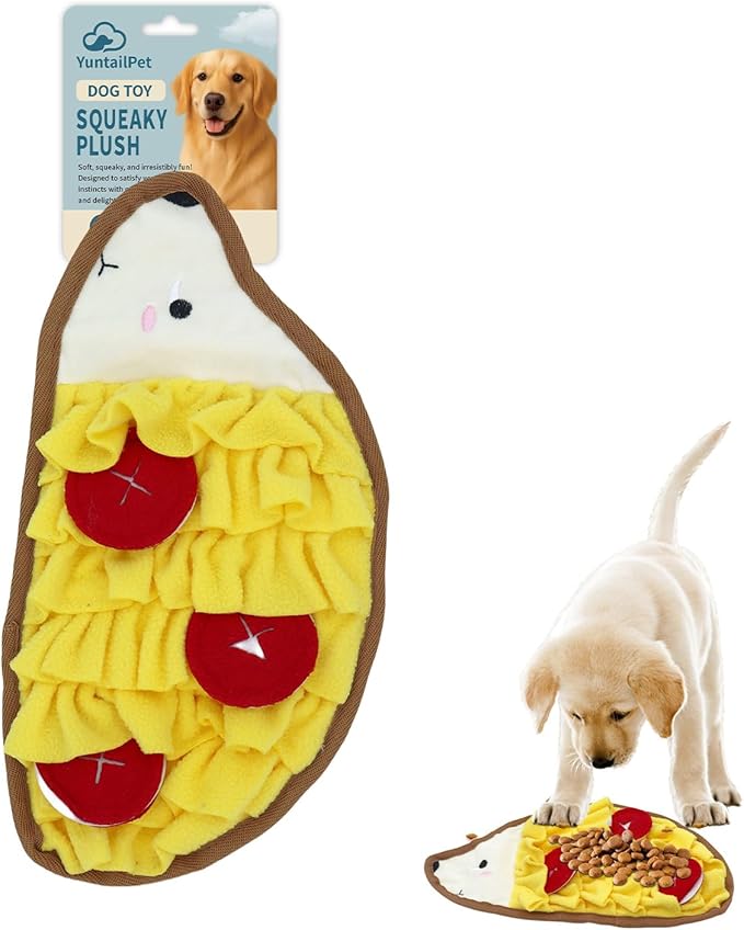 Hedgehog Snuffle Mat for Dogs and Cats – Nosework Puzzle Toy for Small Medium Pets, Crinkle Treat Dispenser Toy, Interactive Enrichment Plush for Mental Stimulation and Slow Feeding