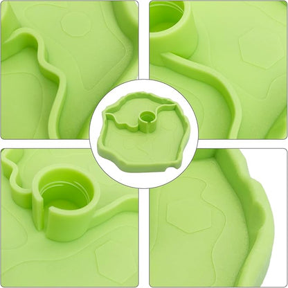 Tfwadmx 9oz 2-in-1 Reptile Water Bottle Turtle Automatic Feeders Waterer Food and Water Bowl pet Dispenser Bottle Feeding Dish for Lizard Chameleon(Green)