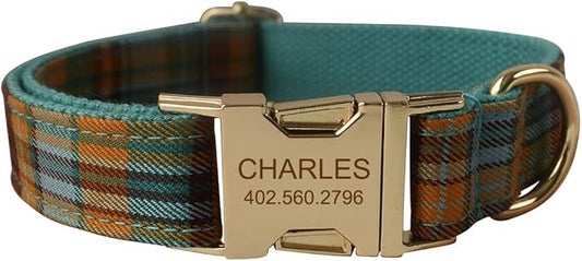 Custom Dog Collar with Names and Phone Number Engraved, Puppy Tags Personalized for Small Medium Large Pets