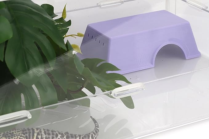 Snake Hide, Leopard Gecko Tank Accessories for Reptile Ball Python Crested Gecko Lizard Bearded Dragon - PurpleHideS