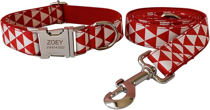 Custom Dog Collar with Names and Phone Number Engraved, Puppy Tags Personalized for Small Medium Large Pets