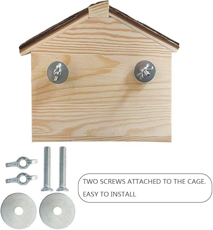 Hamiledyi Ex-Large Hamster Wooden House Natural Syrian Hamster Handcrafted Hideout Hut for Rat Mice Mouse Hedgehog Sugar Gliders