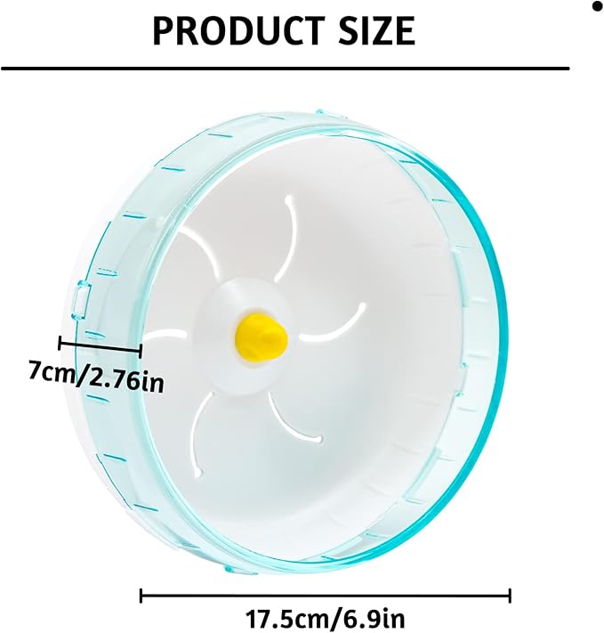 6.9 Inch Hamster Running Wheel, Silent Hamster Exercise Wheels, Mount on Hamster Cage, for Dwarf Hamster, Pet Mouse, Mice
