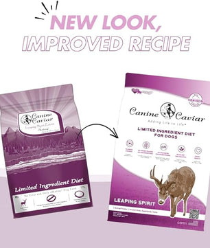 Canine Caviar - Leaping Spirit: Venison & Pearl Millet Alkaline Dry Dog Food, Limited Ingredients, Gluten-Free, Based on Science & Research, Veterinary Alternative Diet (11 Pound Bag)