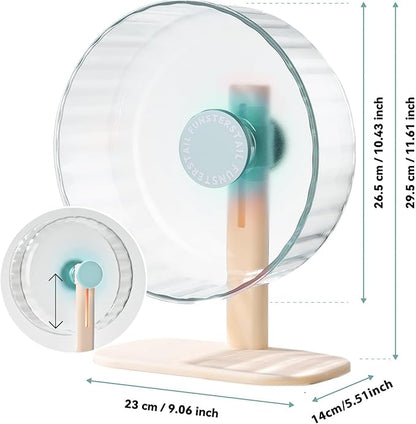 Super Silent Hamster Wheel 10.4 Inch, Magnetic Large Rat Wheel for Chinchilla, Gerbil, Guinea Pig, Cat, Mouse, Sugar Glider and Dwarf, Syrian Hamster Accessories (Salt Blue)