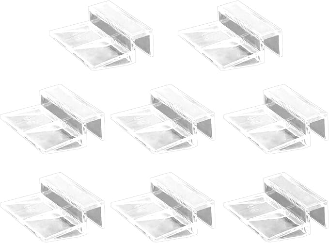 RUIAN Aquarium Glass Cover Clip, 8Pcs Fish Tanks Acrylic Support Holder Aquarium Lid Clips Clamps Clear Universal Lid Clips 10mm