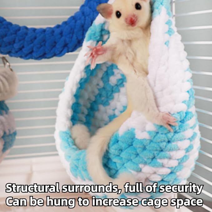 5Pcs Hamster Cage Hammock Small Animals Hanging Hammocks with Squirrel Cages Accessories Hang Tunnel Swing for Sugar Glider Toys Rat Swing Jungle Set Plush Hamsters Warm Beds (Pink)