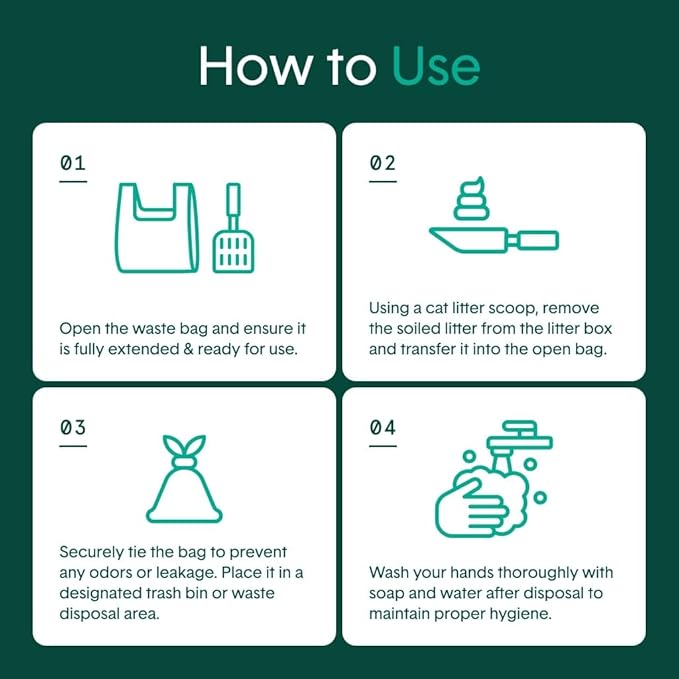 Boxie Sustainable Scoop & Tie Pet Waste Bags, 240 Count, Leak-Proof, Easy-to-Tie Handles, Eco-Friendly, Odor Control, EPI Technology, Durable for Cat Litter & Dog Waste (Pack of 2)