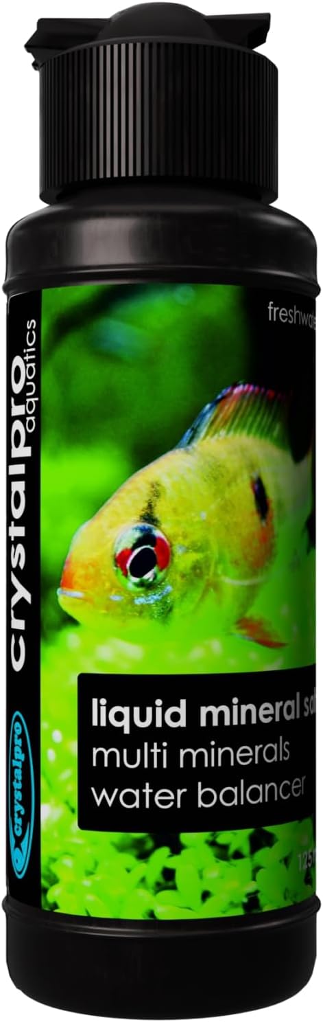Liquid Mineral Salt 4.2 Oz - Liquid Aquarium Salt for Tropical Freshwater Fish - Reduces Stress - Boosts Protective Coat - Aquarium Mineralizer Treats 660 Gallons