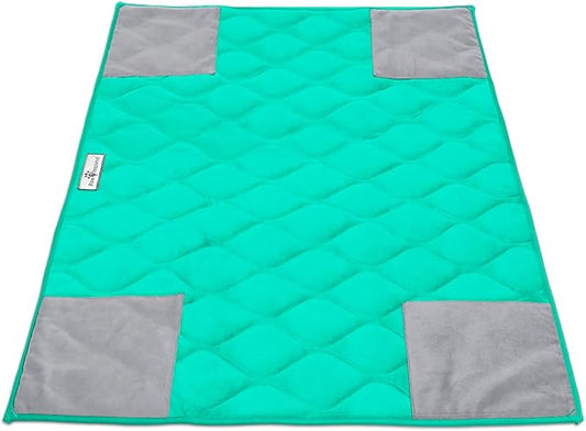 Paw Inspired PopCorner Guinea Pig Cage Liners | Washable Fleece Bedding or Pet Bed Mat for Small Animals | Super Absorbent Pee Pad with Reinforced Corners and Waterproof Bottom (C&C 2x3, Green)