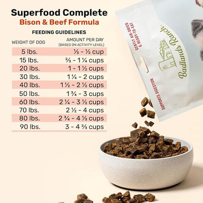 Superfood Complete, Air-Dried Adult Dog Food - High Protein, Zero Fillers, Superfood Nutrition by Katherine Heigl (24 oz, Beef & Bison Formula)