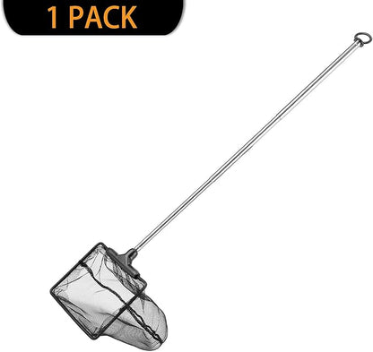 Aquarium Net with Extendable Stainless Steel Long Handle, Fine Mesh for Fish Tank