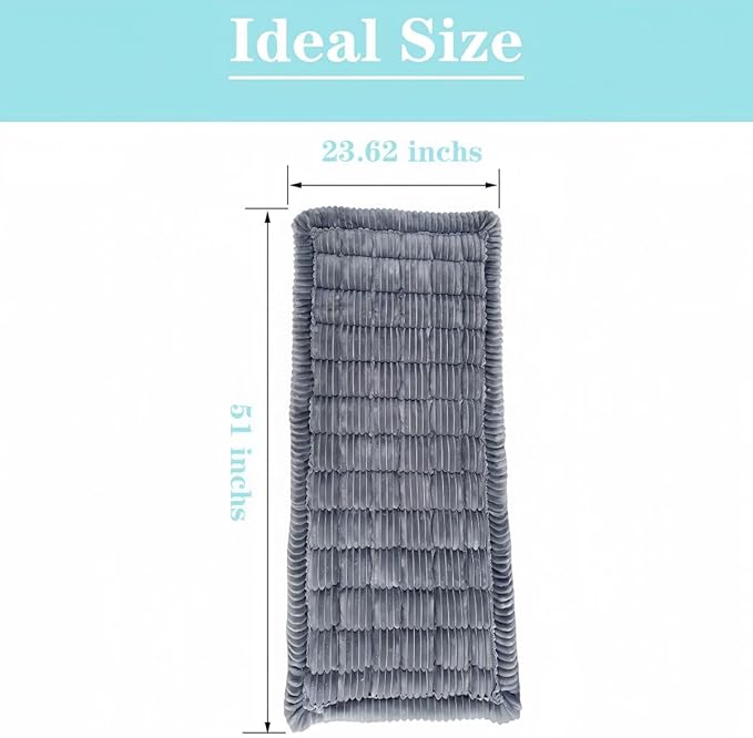 Backseat Pet Bed Mat,Anti Slip Pet Travel Dog Bed，Plaid Dog Bed for Car Back Seat, Custom Fit for Backseat Extenders and Seat Covers (Grey, 1)