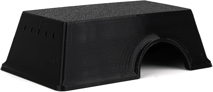 Snake Hide, Leopard Gecko Tank Accessories for Reptile Ball Python Crested Gecko Lizard Bearded Dragon - BlackHideS