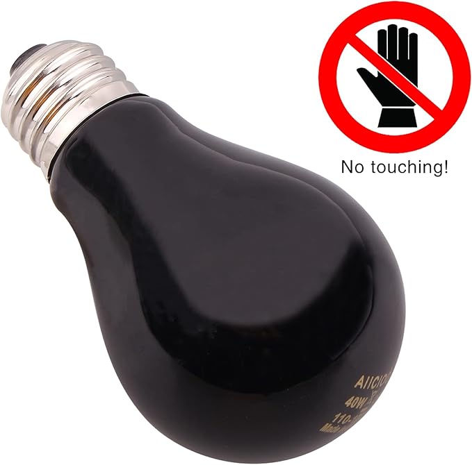 Reptile Heat Lamp - 40 Watt Reptile Night Heat Bulb Terrarium Moon-Like Light Bulb for Bearded Dragon Gecko Snake Turtle and Lizard